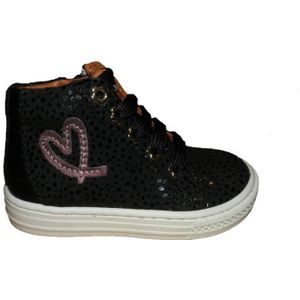 Develab - 42808 - Veterschoenen - Zwart - Leer