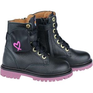 Develab - Bikerboot - Pink Fantasy - Nappa Leer - Ritssluiting - Veterboot