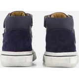 Develab Mid Cut Velcro Sneakers blauw Leer