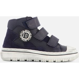 Develab Mid Cut Velcro Sneakers blauw Leer