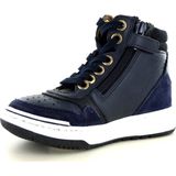 Develap Blauwe hoge veterschoen Leer