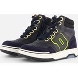 Develap Blauwe hoge veterschoen Leer