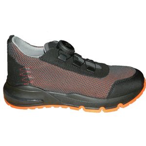 Red Rag - Lage Sneaker - Zwart Grijs - Leder - Veters met BOA Draaischijf