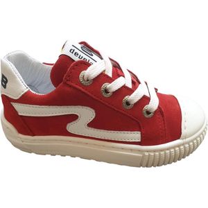Develab - Lage Schoen - Rood - Leder - Uitneembaar Voetbed