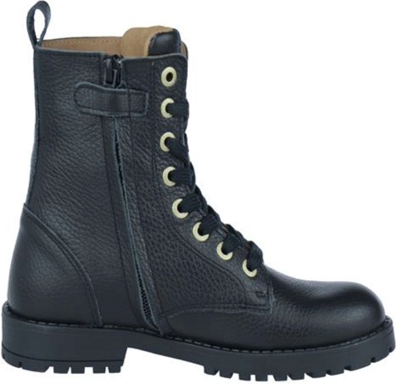 Develab - 44384 922 - Veterboots - Zwart - Leren Bovenwerk