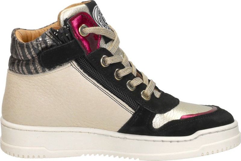 KEQ Veterschoen hoog Veterschoen hoog - goudkleur