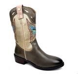 Develab - 44382 - Enkellaarzen - Groen - Leer