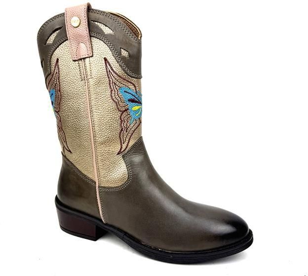 Develab - 44382 - Enkellaarzen - Groen - Leer