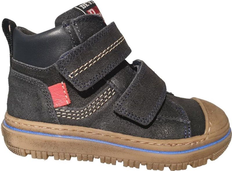 Develab - Halfhoge Schoen - Navy Blauw - Leder - Klittenband