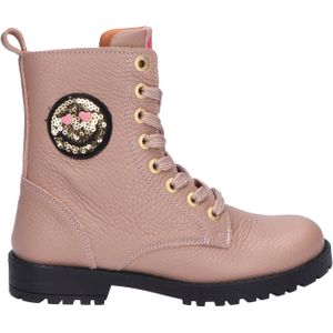 Develab - Bikerboot - Old Pink - Nappa Leer - Vetersluiting en Ritssluiting