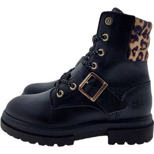 Red-Rag 11268 veter boots zwart