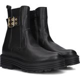 Red-Rag 12510 Boots - Zwart - Leer - Goudkleurige Gesp