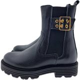 Red-Rag 12510 Boots - Zwart - Leer - Goudkleurige Gesp