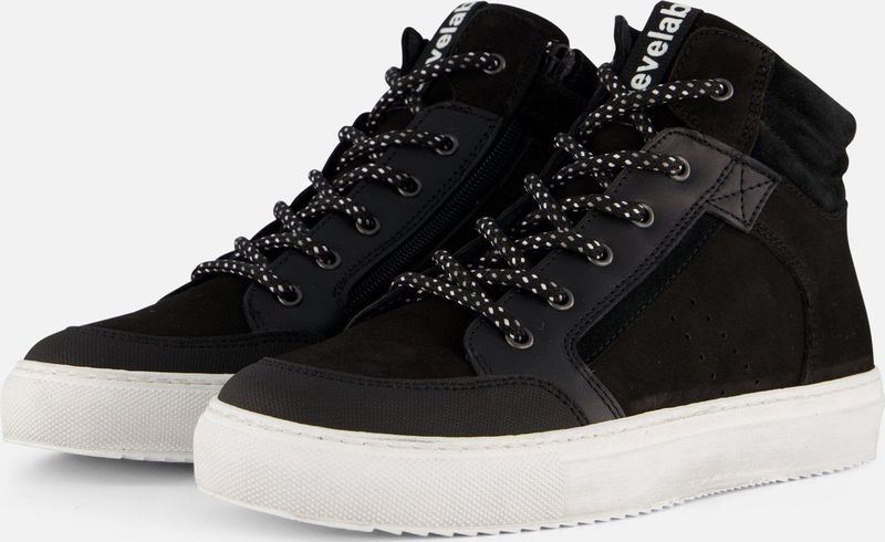 Develab - 45205 - Sneakers - Zwart - Nubuck - Suède Kraag