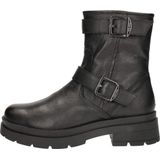 Red-Rag 71410 Boots Dames - Zwart - Leer - Twee Zilveren Gespen