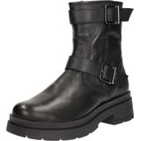 Red-Rag 71410 Boots Dames - Zwart - Leer - Twee Zilveren Gespen