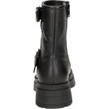 Red-Rag 71410 Boots Dames - Zwart - Leer - Twee Zilveren Gespen