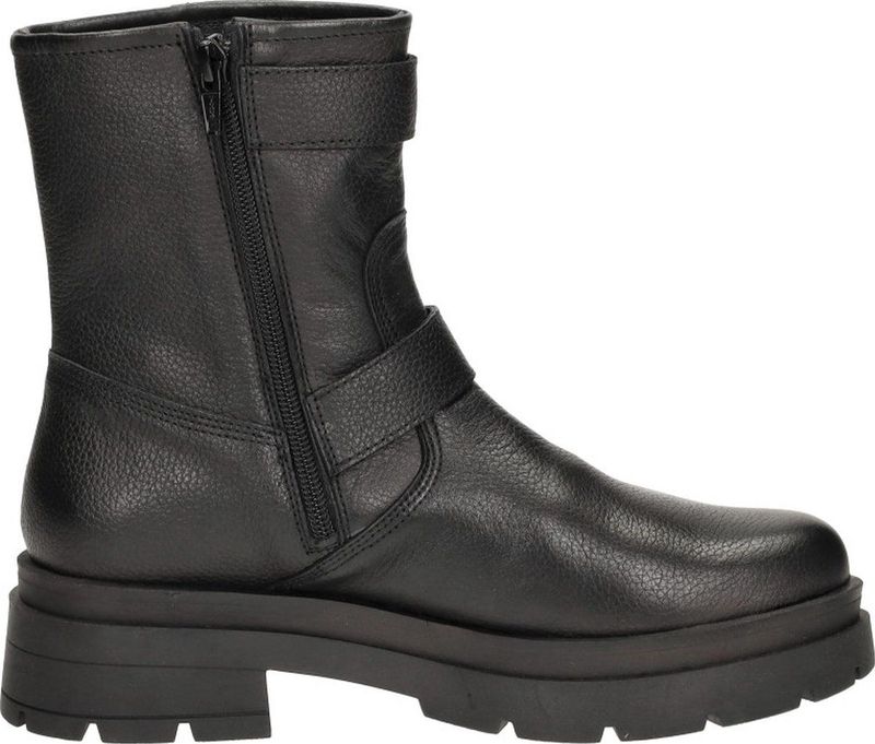 Red-Rag 71410 Boots Dames - Zwart - Leer - Twee Zilveren Gespen