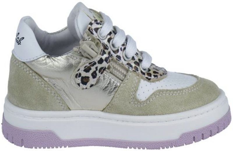 Develab - 47012-359 - Sneaker - Goud Beige - Leer - Vetersluiting en Ritssluiting