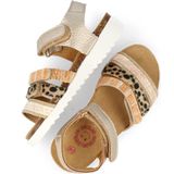 Develab - Leren Sandalen - Goud/Panter - Leer
