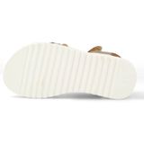 Develab - Leren Sandalen - Goud/Panter - Klittenband