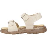 Develab - Leren Sandalen - Ecru - Klittenbandsluiting