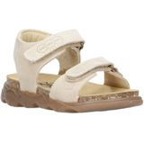 Develab - Leren Sandalen - Ecru - Klittenbandsluiting