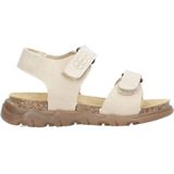Develab - Leren Sandalen - Ecru - Klittenbandsluiting