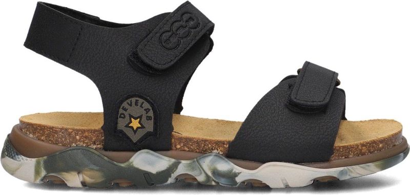 Develab - Sandaal - Zwart - Camouflage Print - Verstelbare Klittenbandsluitingen