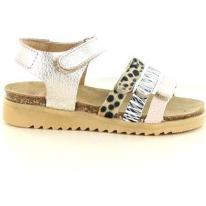 Develab - Sandalen - Zilver/Beige - Leer