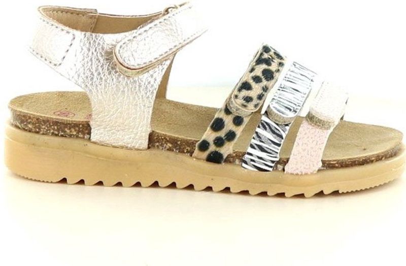 Develab - Sandalen - Zilver/Beige - Leer