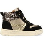 Develab - 41922 - Veterboot - Zwart - Suède met Glinsterende Details