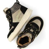 Develab - 41922 - Veterboot - Zwart - Suède met Glinsterende Details