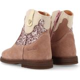 Develab - Enkellaarsjes - Roze/Goud - Suède - Met Ritssluiting