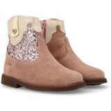 Develab - Enkellaarsjes - Roze/Goud - Suède - Met Ritssluiting