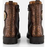 Develab - Leopard Veterboots - Bruin - Leer - Kinderschoenen