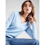 Tommy Hilfiger - Dames Trui - Jersey - Blauw - 100% Katoen