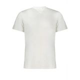 Effen Wit Katoenen T-Shirt Met Korte Mouwen En Ronde Halslijn