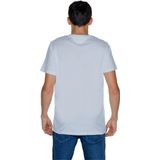 Effen Wit Katoenen T-Shirt Met Korte Mouwen En Ronde Halslijn