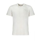 Effen Wit Katoenen T-Shirt Met Korte Mouwen En Ronde Halslijn