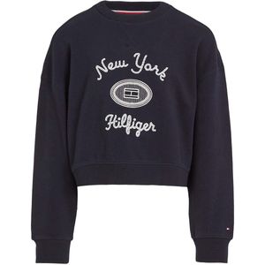 Tommy Hilfiger - Sweater - Katoenmix - Ronde Hals - Ribgebreide Kraag