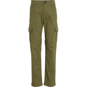 Tommy Hilfiger - Cargobroek - Khaki - 98% Katoen - Mouwloos