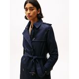 Tommy Hilfiger Dames Trenchcoat - Blauw (Woestijnhemel)