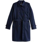 Tommy Hilfiger Dames Trenchcoat - Blauw (Woestijnhemel)
