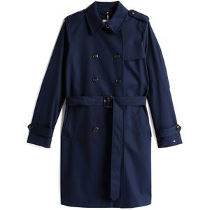 Tommy Hilfiger Dames Trenchcoat - Blauw (Woestijnhemel)