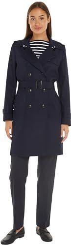 Tommy Hilfiger Dames Trenchcoat - Blauw (Woestijnhemel)