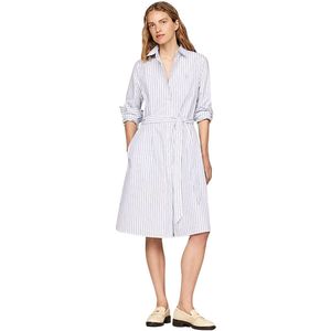 TOMMY HILFIGER - Gestreepte Blousejurk - Blauw - Katoen