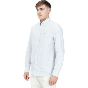 casual overhemd Tommy Hilfiger Regular Fit groen gestreept