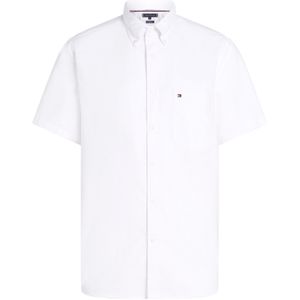 Tommy Hilfiger - Overhemd - Wit - Katoen - Korte Mouw - Regular Fit
