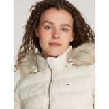 Tommy Jeans - Winterjas - Zwart - Gewatteerde Jas - Afneembare Capuchon